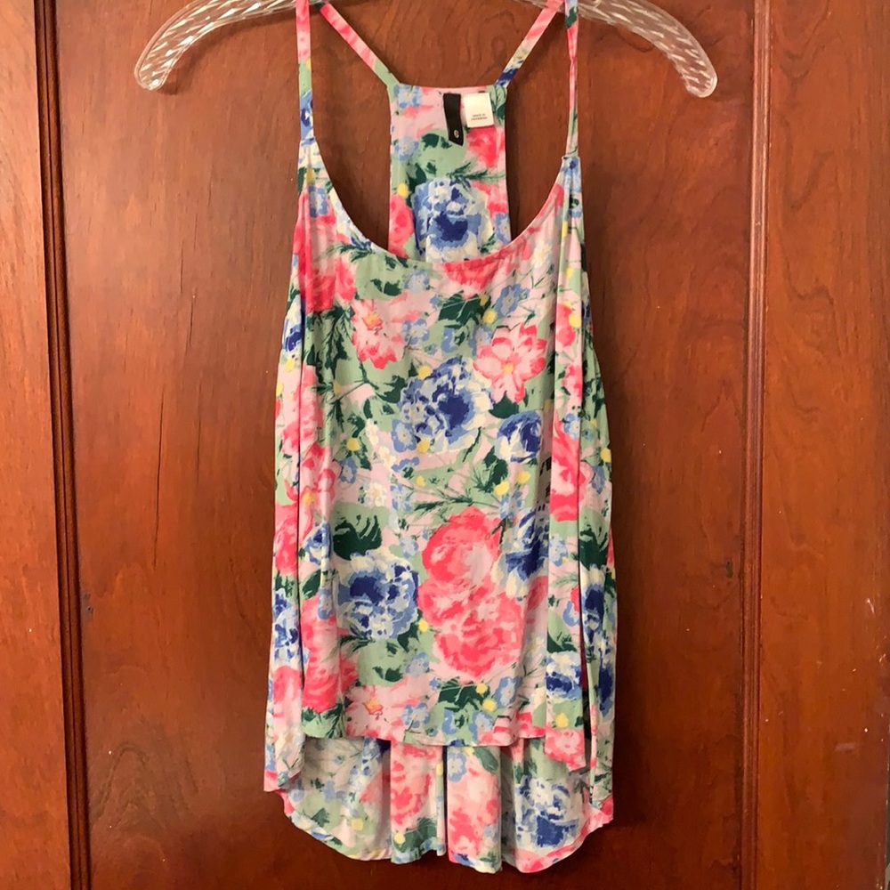 H&M flowered tank - size 6